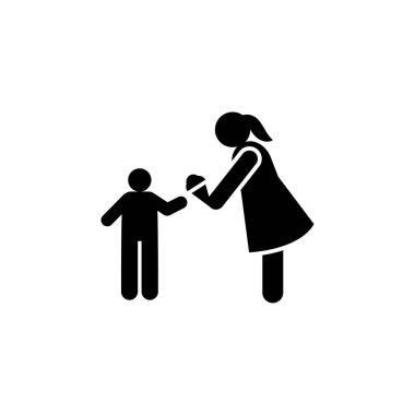 Child, ice-cream, mother icon. Element of positive parents icon. Premium quality graphic design icon. Signs and symbols collection icon for websites, web design on white background on white background