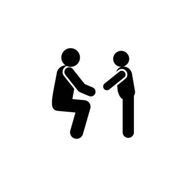 Child, listen, father icon. Element of positive parents icon. Premium quality graphic design icon. Signs and symbols collection icon for websites, web design on white background on white background