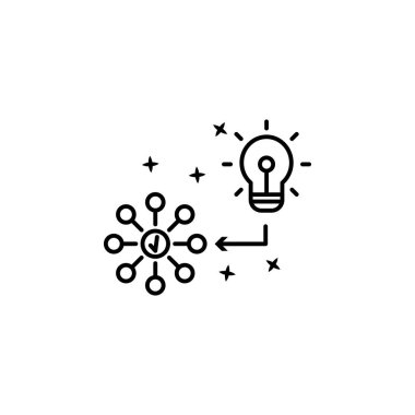Project idea creative icon. Simple line, outline vector of project management icons for ui and ux, website or mobile application on white background
