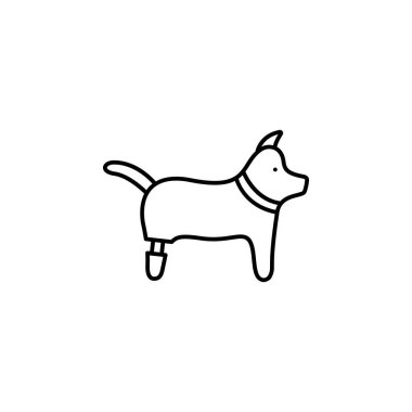 Dog, law, prosthesis icon. Element of prosthetics thin line icon on white background