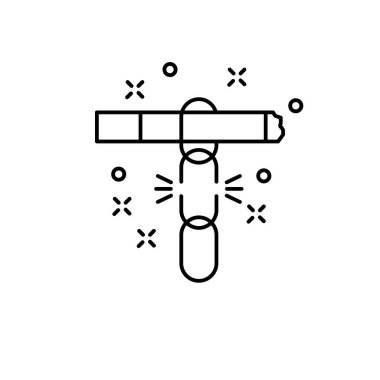 Addict, cigarette icon. Element of quit smoking icon on white background