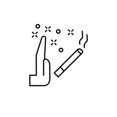 No smoking, nicotine icon. Element of quit smoking icon on white background
