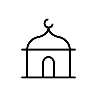 Mosque Ramadan icon. Simple line vector elements of islam icons for ui and ux, website or mobile application on white background