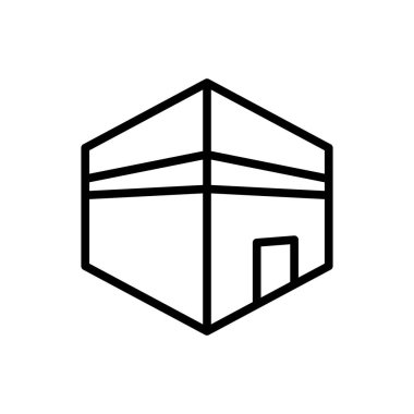 Kaaba Ramadan icon. Simple line vector elements of islam icons for ui and ux, website or mobile application on white background