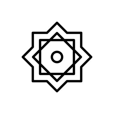 Rub El Hizb Ramadan icon. Simple line vector elements of islam icons for ui and ux, website or mobile application on white background