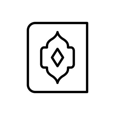 Quran Ramadan book icon. Simple line vector elements of islam icons for ui and ux, website or mobile application on white background