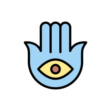 Hamsa Ramadan icon. Simple outline color vector elements of islam icons for ui and ux, website or mobile application on white background