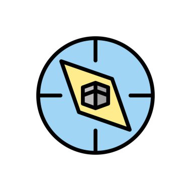 Compass Ramadan icon. Simple outline color vector elements of islam icons for ui and ux, website or mobile application on white background