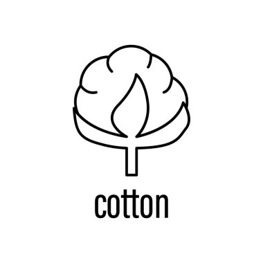 cotton, feather icon. Element of raw material with description icon for mobile concept and web apps. Outline cotton, feather icon can be used for web and mobile on white background
