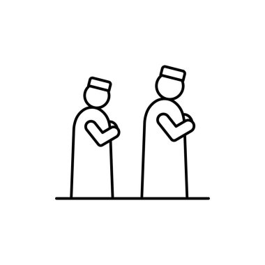 Islamic Friday, prayers icon. Simple line, outline vector religion icons for ui and ux, website or mobile application on white background