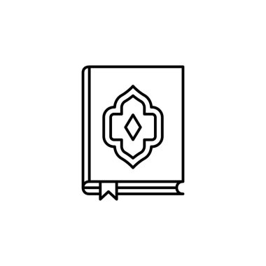 Quran, book, holy icon. Simple line, outline vector religion icons for ui and ux, website or mobile application on white background