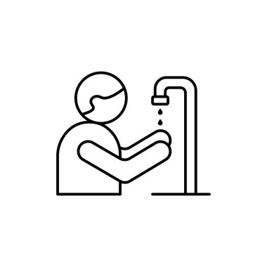 Islamic wudu, hand icon. Simple line, outline vector religion icons for ui and ux, website or mobile application on white background