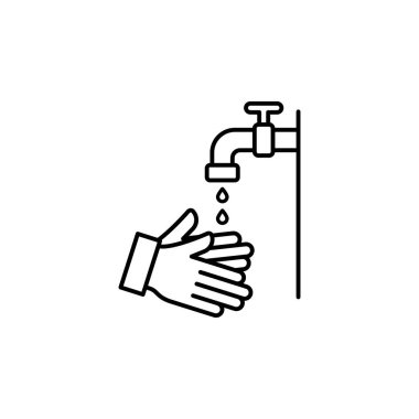 Islamic wudu, hand icon. Simple line, outline vector religion icons for ui and ux, website or mobile application on white background
