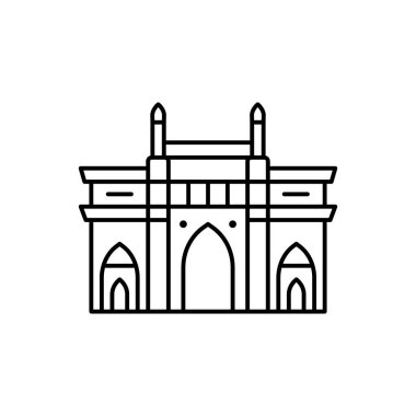 Gate of India, building, Diwali icon. Simple line, outline vector religion icons for ui and ux, website or mobile application on white background