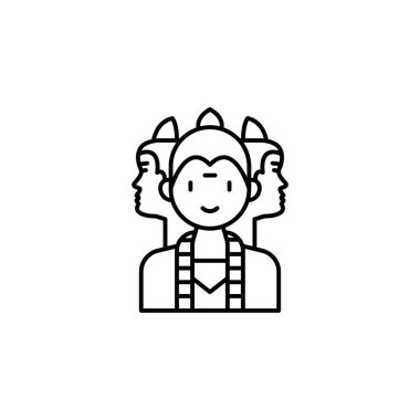 Brahma, God, Hindu God icon. Simple line, outline vector religion icons for ui and ux, website or mobile application on white background