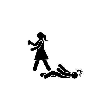 Man seizure shake icon. Element of seizure thin line icon on white background