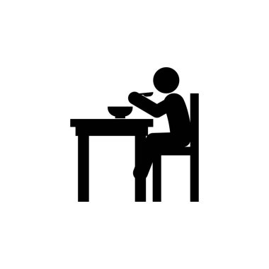 child, eat icon. Element of glyph self independent child icon for mobile concept and web apps. Glyph child, eat icon can be used for web and mobile on white background