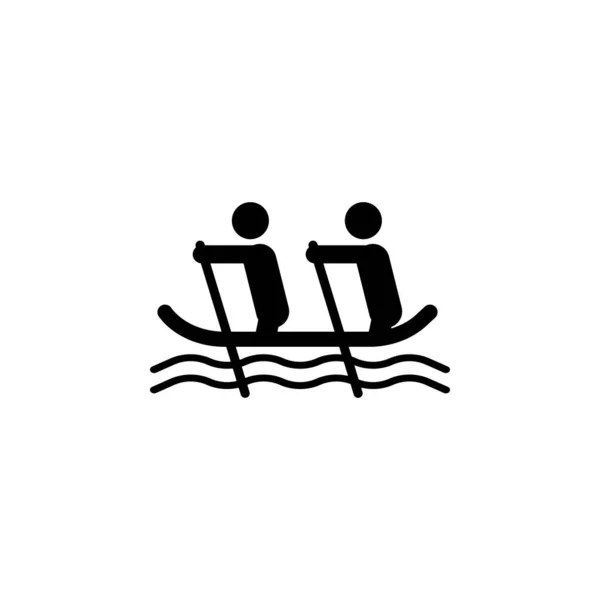 disabled sport rowing sign icon on white background