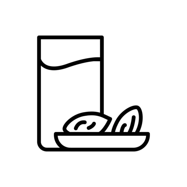 Fasting water iftar dates icon. Simple line vector elements of islam icons for ui and ux, website or mobile application on white background