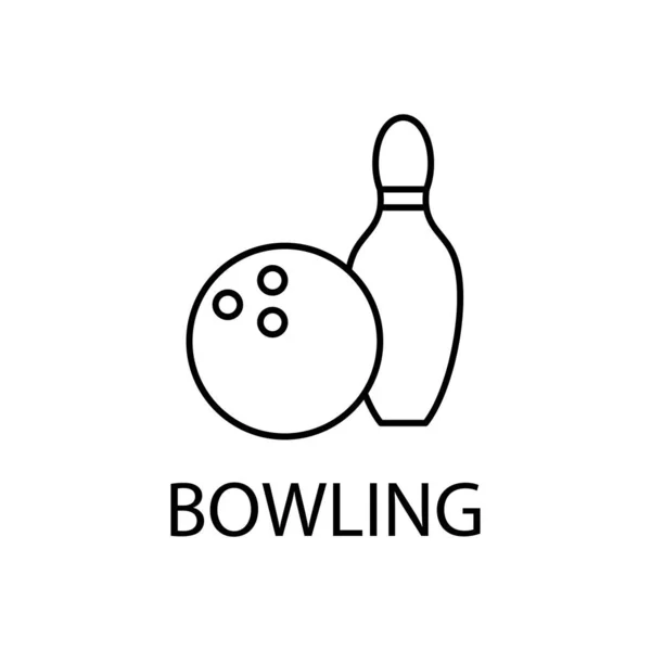 relaxation in bowling icon. Element of recreation icon for mobile concept and web apps. Thin line relaxation in bowling icon can be used for web and mobile on white background