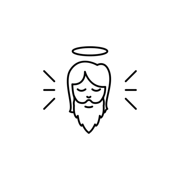 Jesus Christianity icon. Simple line, outline vector religion icons for ui and ux, website or mobile application on white background