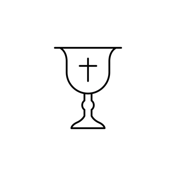 Christian Chalice, Christianity icon. Simple line, outline vector religion icons for ui and ux, website or mobile application on white background