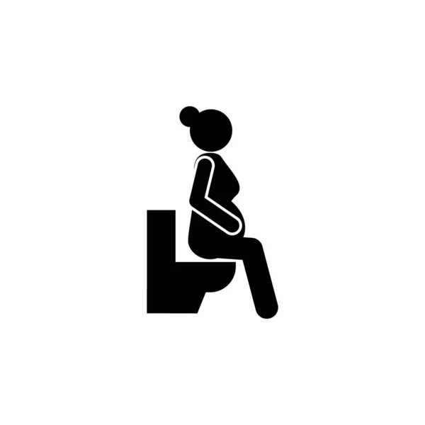 Pregnant Woman Toilet Icon Element Pregnant Icon Mobile Concept Web Jogdíjmentes Stock Vektorok