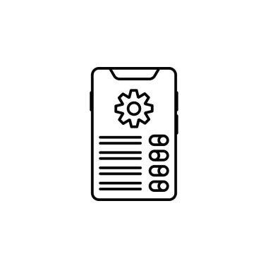 Smartphone settings icon. Element of smartphone on white background
