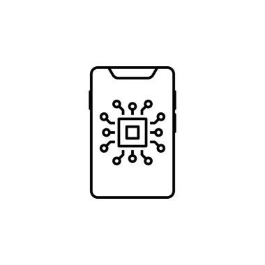 Smartphone CPU icon. Element of smartphone on white background