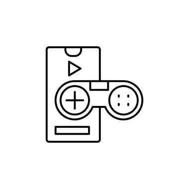Smartphone game icon. Simple line, outline vector of phone application icons for ui and ux, website or mobile application on white background