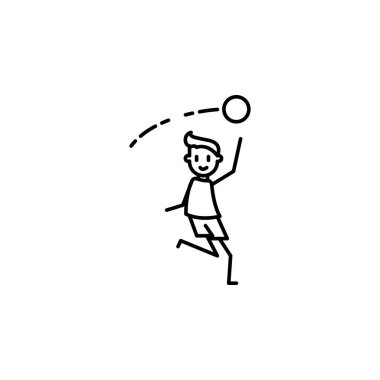 goalkeeper catches ball icon. Element of soccer player icon for mobile concept and web apps. Thin line goalkeeper catches ball icon can be used for web and mobile on white background