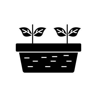 Soil ground plant icon. Simple fertile land icons for ui and ux, website or mobile application on white background