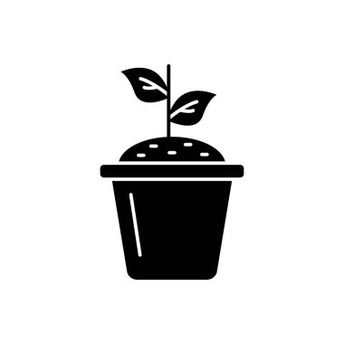 Soil ground plant icon. Simple fertile land icons for ui and ux, website or mobile application on white background