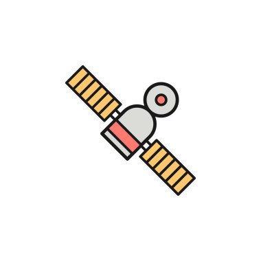 satellite icon. Element of space outline color icon. Thin line icon for website design and development, app development. Premium icon on white background