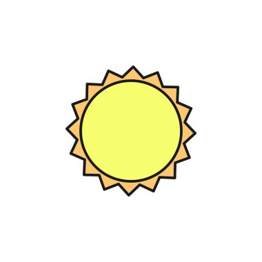 the sun icon. Element of space outline color icon. Thin line icon for website design and development, app development. Premium icon on white background