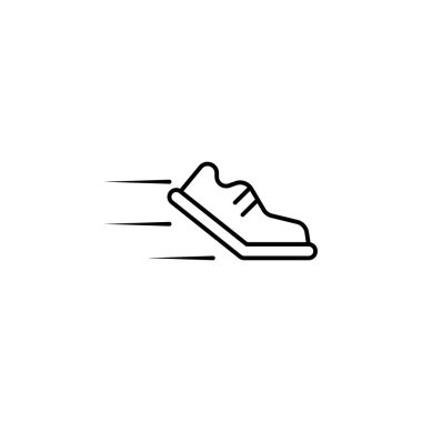 speed sport shoes icon. Element of speed for mobile concept and web apps illustration. Thin line icon for website design and development, app development. Premium icon on white background