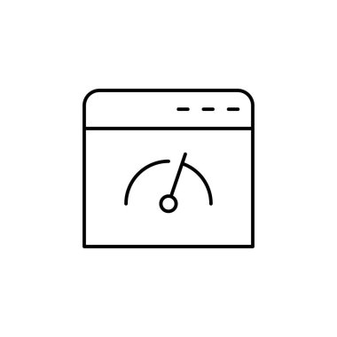 speed speedometer icon. Element of speed for mobile concept and web apps illustration. Thin line icon for website design and development, app development. Premium icon on white background