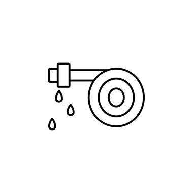 fire hose icon. Element of drip watering icon for mobile concept and web apps. Thin line fire hose icon can be used for web and mobile on white background