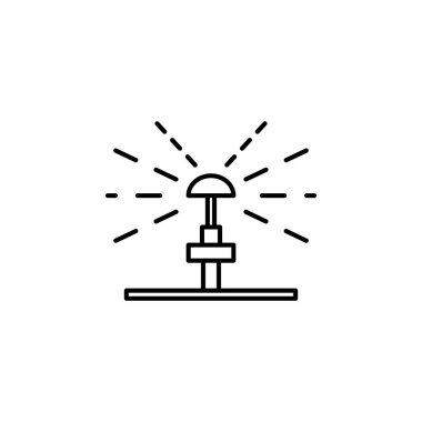 lawn watering system icon. Element of drip watering icon for mobile concept and web apps. Thin line lawn watering system icon can be used for web and mobile on white background