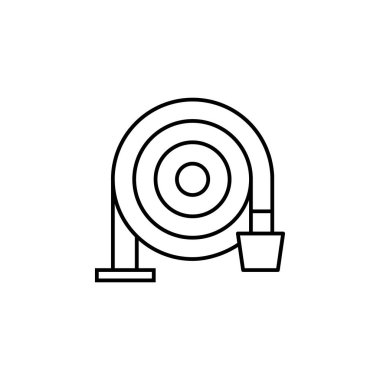 fire hose icon. Element of drip watering icon for mobile concept and web apps. Thin line fire hose icon can be used for web and mobile on white background