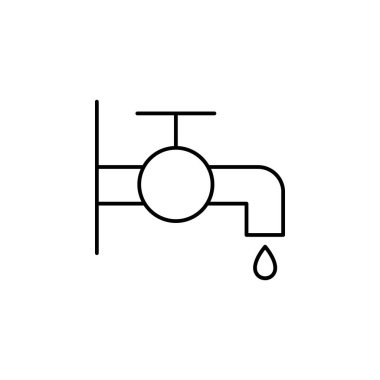 water crane icon. Element of drip watering icon for mobile concept and web apps. Thin line water crane icon can be used for web and mobile on white background