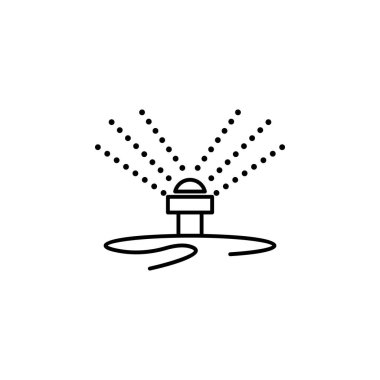 lawn watering system icon. Element of drip watering icon for mobile concept and web apps. Thin line lawn watering system icon can be used for web and mobile on white background