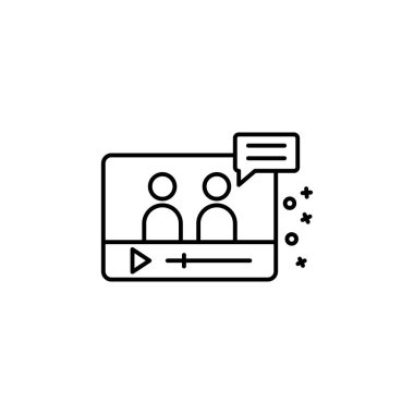 web video page bubble icon. Element of streaming icon on white background