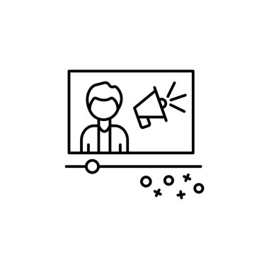 Man video movie icon. Element of quit smoking icon on white background