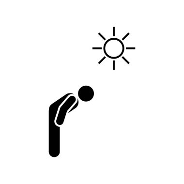 Man, sun, overheat icon. Element of systemic lupu icon. Premium quality graphic design icon. Signs and symbols collection icon for websites on white background