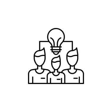 Team, idea, teamwork icon. Simple line, outline vector elements of teamwork for ui and ux, website or mobile application on white background