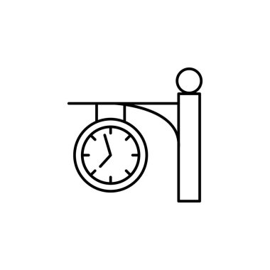Clock station icon. Element of train station icon on white background