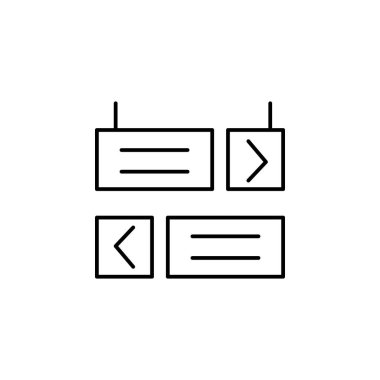 Directions station icon. Element of train station icon on white background