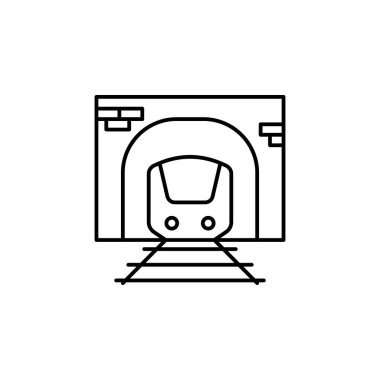 Tunnel train icon. Element of train station icon on white background