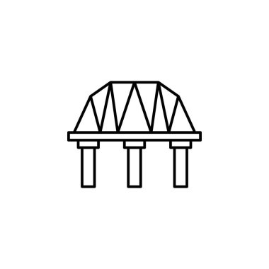 Bridge railway icon. Element of train station icon on white background
